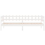 vidaXL Lit de jour sans matelas blanc 90x200 cm bois de pin massif