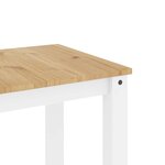 vidaXL Table à manger Panama blanc 112x60x75 cm bois massif de pin