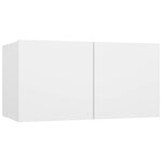 vidaXL Meubles TV suspendus 3 Pièces Blanc 60x30x30 cm