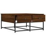 vidaXL Table basse chêne marron 80x80x40 cm bois d'ingénierie