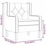 vidaXL Fauteuil gris tissu
