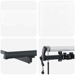 vidaXL Auvent Rétractable Blanc 600 × 300 cm Tissu et Aluminium
