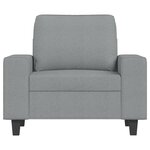 vidaXL Fauteuil Gris clair 60 cm Tissu