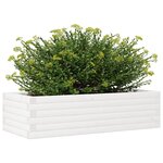 vidaXL Jardinière blanc 90x40x23 cm bois de pin massif