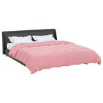 vidaXL Duvet d'hiver Matelassé Rose 220 x 260 cm Microfibre