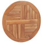 vidaXL Dessus de table Bois de teck solide Rond 2 5 cm 60 cm