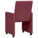 vidaXL Chaises de salle à manger 2 Pièces Rouge bordeaux 57 x 66 x 94 cm