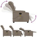 vidaXL Fauteuil de massage inclinable Cappuccino Similicuir