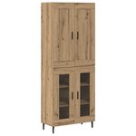 vidaXL Haut Armoire 2 Pièces Chêne artisanal Bois d'ingénierie