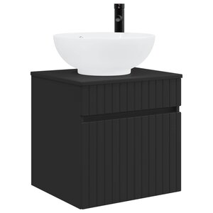 vidaXL Meuble de lavabo mural Noir 49 x 44 5 x 66 5 cm