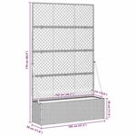 vidaXL Jardinière Gris 105 x 30 x 170 cm Métal