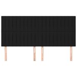 vidaXL Tête de lit Noir 160x5x118/128 cm Tissu