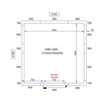 Chambre froide positive pro line - hauteur 2200 mm - combisteel -  - acier inoxydable1500 x 1500 2700x3000x2200mm