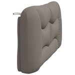 vidaXL Coussin de tête de lit taupe 160 cm tissu