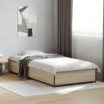 vidaXL Cadre de lit sans matelas chêne sonoma 100x200 cm