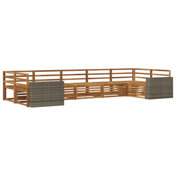 vidaXL Ensemble de canapés d'extérieur 7 pc Naturel