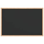 vidaXL Tableau noir avec cadre en bois de pin massif noir 60x40 cm