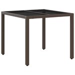 vidaXL Ensemble de repas extérieur 3 Pièces Marron et crème blanche