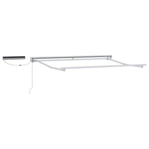 vidaXL Cadre de store rétractable électrique Blanc 3 x 2 m Acier