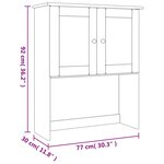 vidaXL Dessus de commode ALTA blanc 77x30x92 cm bois massif de pin