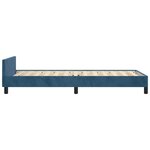 vidaXL Cadre de lit sans matelas bleu foncé 100x200 cm velours