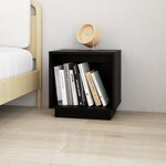 vidaXL Tables de chevet 2 Pièces Noir 40x30x40 cm Bois de pin solide