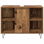 vidaXL Ensemble de meubles pour salle de bain 3 Pièces Bois Ancien