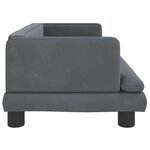 vidaXL Canapé pour enfants gris foncé 80x45x30 cm velours