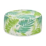 Pouf gonflable jardin Bocarnea - Assise 53 cm - Revetement spun polyester 200 mg - Motif tropical