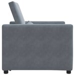 vidaXL Canapé Lit Simple Gris foncé 90 x 165 x 87 cm Velours