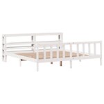 vidaXL Cadre de lit sans matelas blanc 200x200 cm bois massif de pin