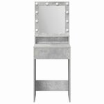 vidaXL Table de Toilette Gris béton 50 x 41 x 135 cm Bois d'ingénierie
