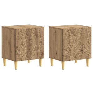vidaXL Table de chevet 2 pièces Chêne artisanal 43 x 34 5 x 50 cm