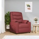 vidaXL Fauteuil de massage électrique Rouge bordeaux Similicuir
