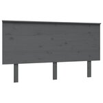 vidaXL Tête de lit Gris 144x6x82 5 cm Bois massif de pin
