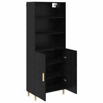vidaXL Haut Armoire Chêne noir 69 5 x 34 x 180 cm Bois d'ingénierie