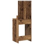 vidaXL Table de Toilette avec étagère Bois ancien 50 x 41 x 135 cm