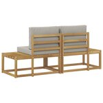 vidaXL Canapé d'extérieur en bout 2 Pièce Blanc Bois d'Acacia Massif