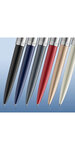 WATERMAN Emblème Deluxe stylo bille, gris avec attributs chromés, recharge bleue pointe moyenne, écrin