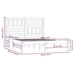 vidaXL Cadre de lit sans matelas blanc 150x200 cm bois de pin massif