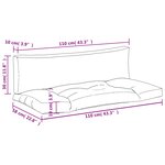 vidaXL Coussins de palette lot de 2 turquoise tissu Oxford