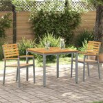 vidaXL Chaise de jardin 2 Pièces Marron 56 x 57 x 87 cm