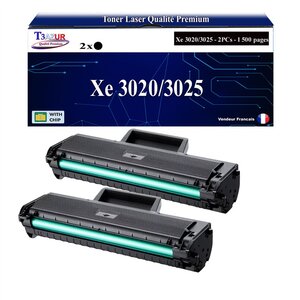 T3AZUR -2x Toners compatibles avec Xerox Phaser 3020   WorkCentre 3025 (106R02773) Noir