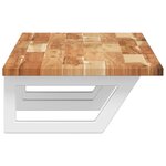 vidaXL Étagère de vasque murale acier et bois massif d'acacia