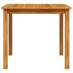 vidaXL Table de jardin 85x85x74 cm Bois d'acacia massif