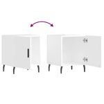 vidaXL Tables de chevet 2 Pièces blanc brillant 40x40x50 cm