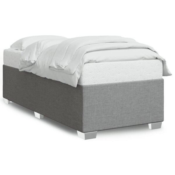 vidaXL Cadre de lit Gris clair 80x200 cm Tissu