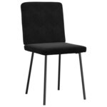 vidaXL Chaises à manger lot de 4 Noir Velours