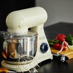 Robot pâtissier multifonction elton beige acier inoxydable 1800w