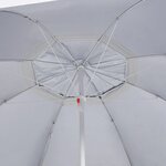 vidaXL Parasol de plage avec parois latérales Anthracite 215 cm